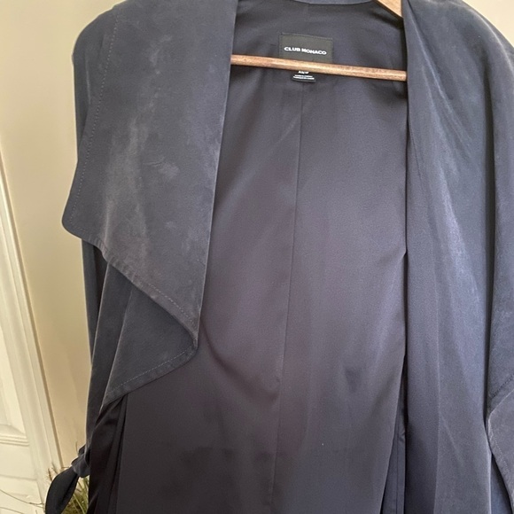 NEW Club Monaco| Trench Coat. Waterfall Collar. - Picture 5 of 11